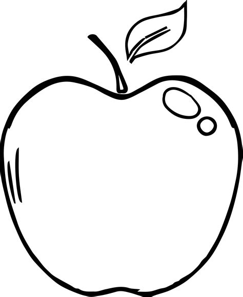 Printable Apple Coloring Pages